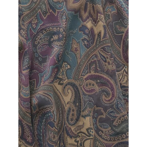 Vintage Chaps Pull On Skirt XL Paisley Dark Academia Fall Autumnal Librarian - Picture 13 of 14